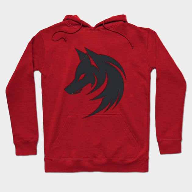 Frost Moon Wolf Shadow Hoodie by 2088DesignLab